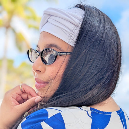 Marshmallow White Solid Wrap Headband - The Sassy Olive