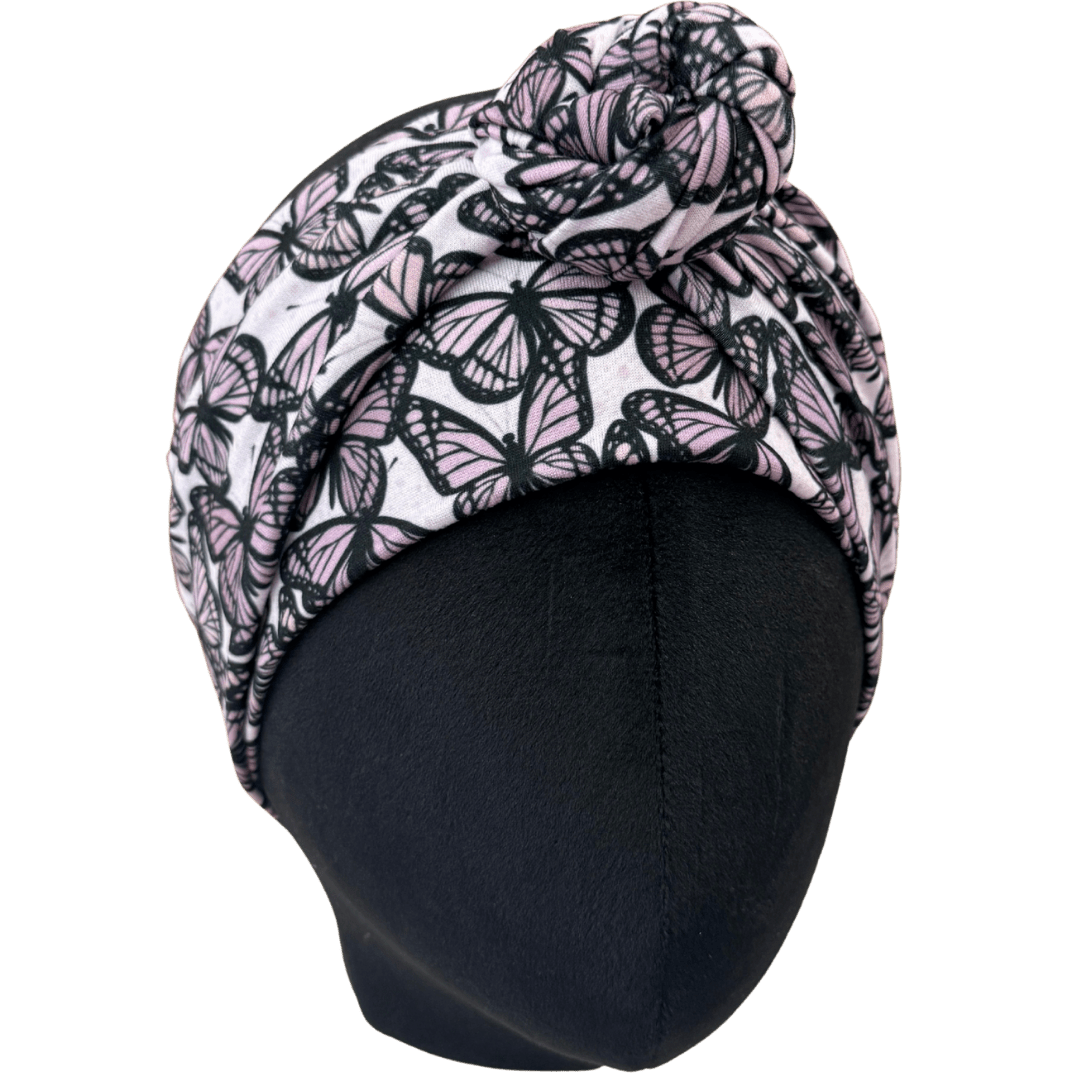 Mauve Monarchs Wrap Headband - The Sassy Olive