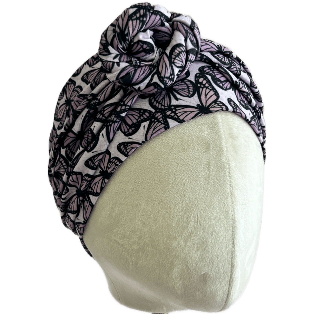 Mauve Monarchs Wrap Headband - The Sassy Olive