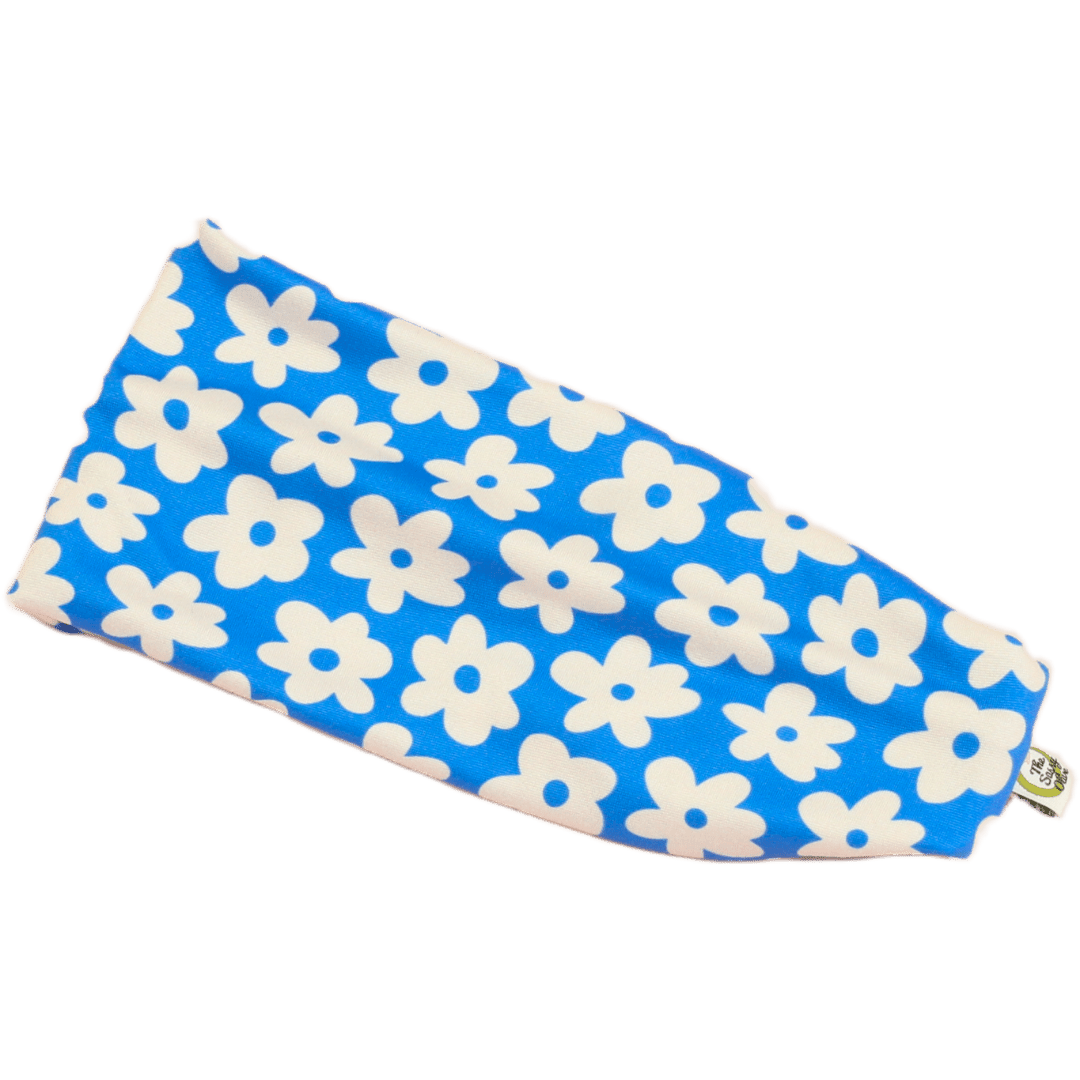 Mellow Blue Floral Stretch Headband - The Sassy Olive