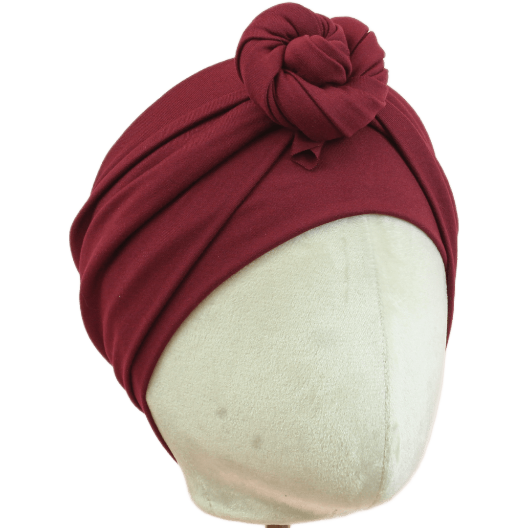 Merlot Burgundy Solid Wrap Headband - The Sassy Olive