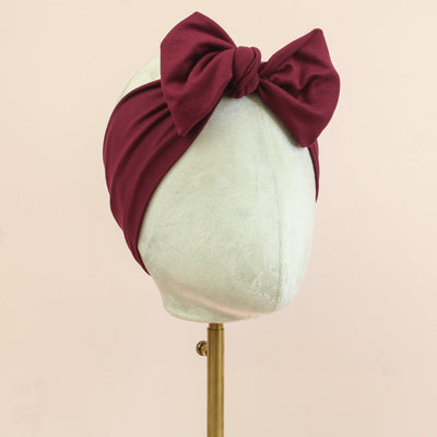 Merlot Solid Top Knot Headband - The Sassy Olive