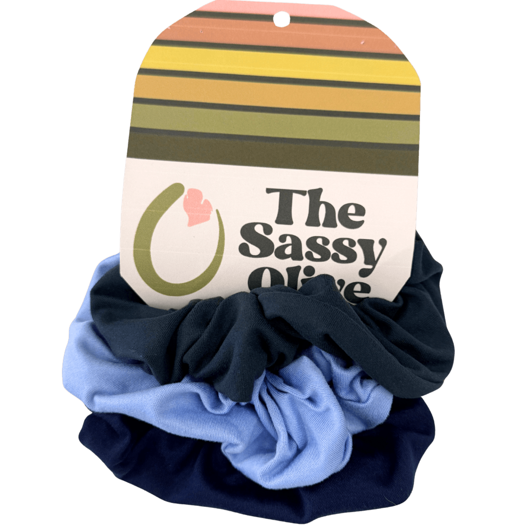 Michael BLUEle Scrunchie Pack - The Sassy Olive