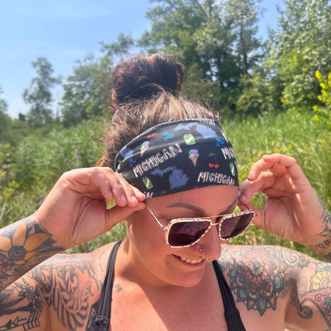Michigan &amp; Again Stretch Headband - The Sassy Olive