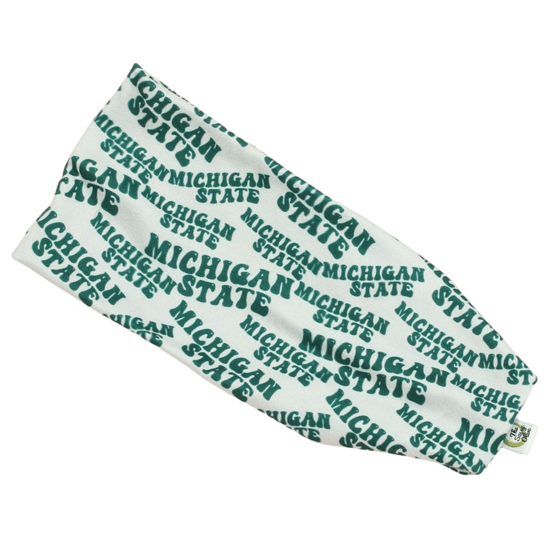 Michigan State Grey Stretch Headband - The Sassy Olive