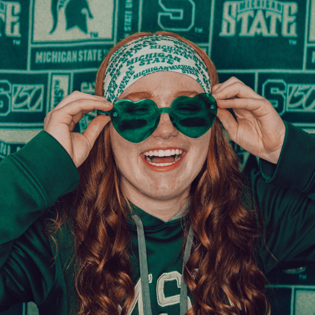 Michigan State Grey Stretch Headband - The Sassy Olive