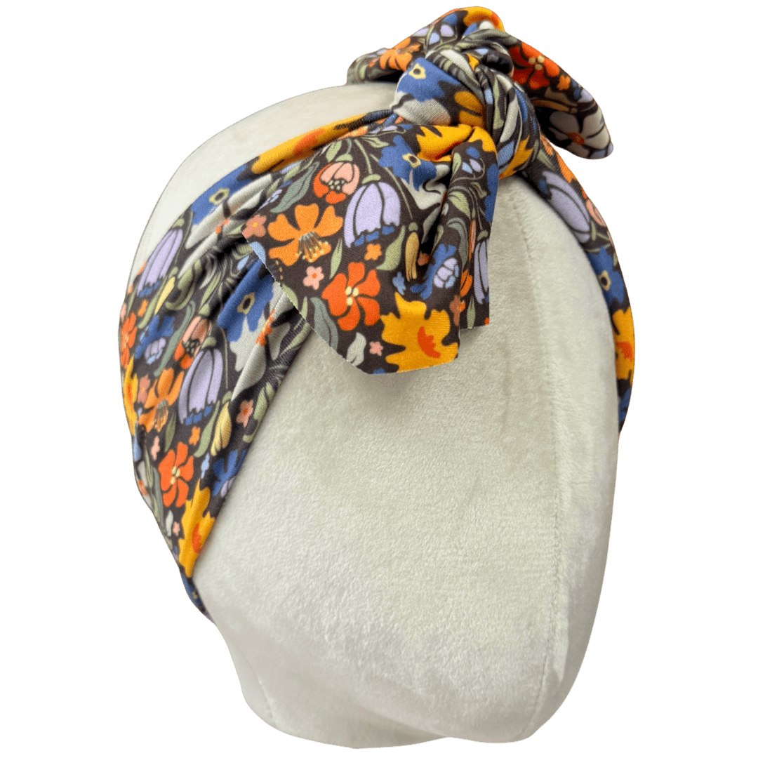 Midnight Bloom Topknot Headband - The Sassy Olive