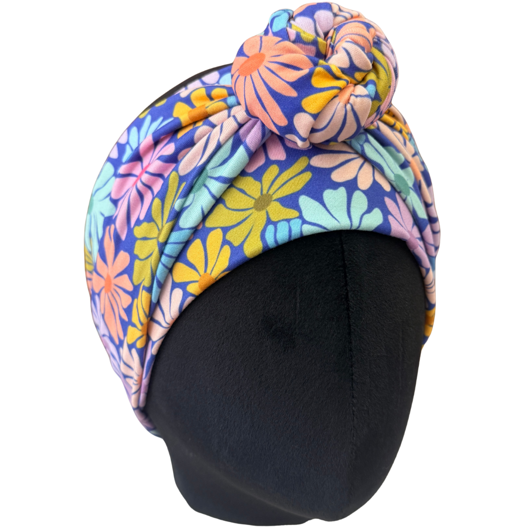 Mod Pastel Flowers Wrap Headband - The Sassy Olive