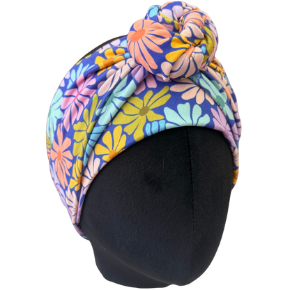 Mod Pastel Flowers Wrap Headband - The Sassy Olive