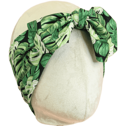 Monstera Top Knot Headband - The Sassy Olive
