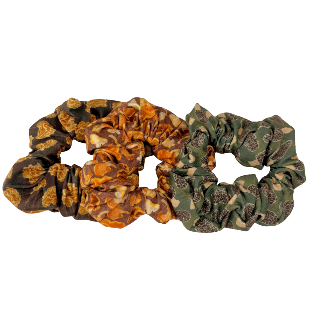 Mushroom Foraging Scrunchie Three Pack - The Sassy Olive