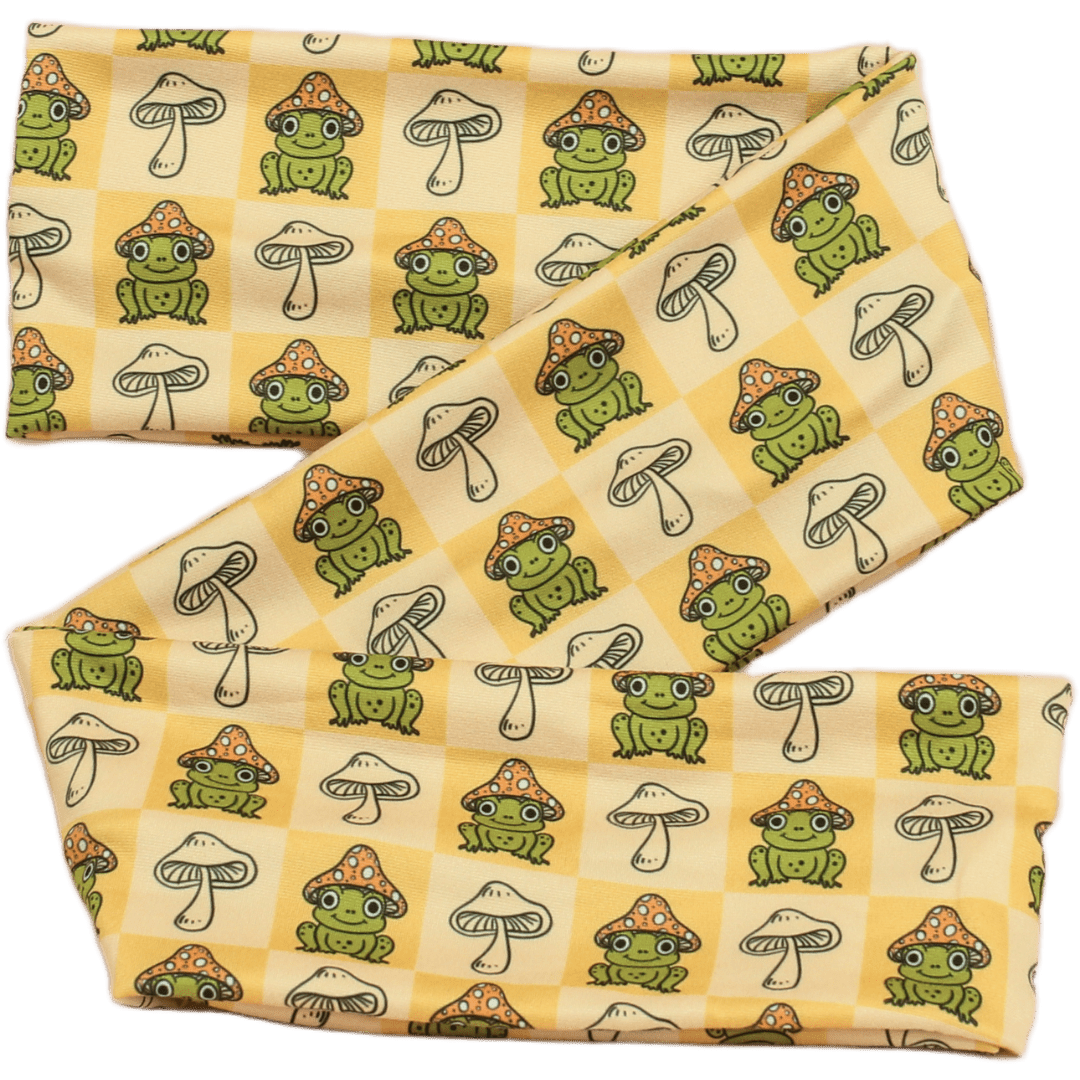 Mushroom Frogs Wrap Headband - The Sassy Olive