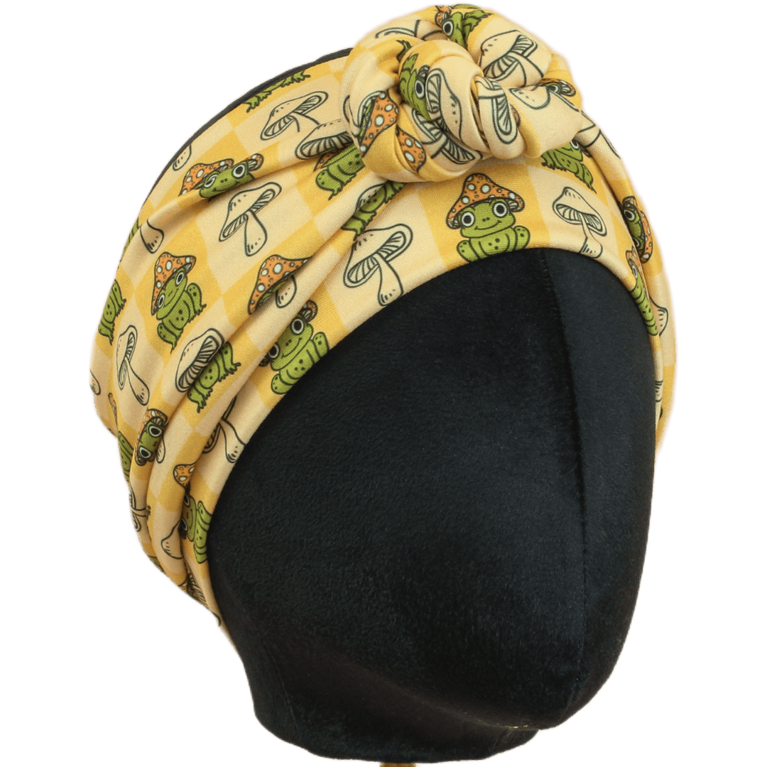 Mushroom Frogs Wrap Headband - The Sassy Olive