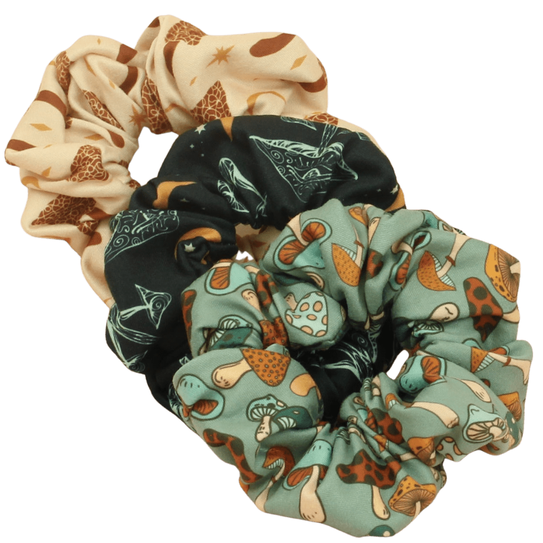 Mushroom Love Scrunchie Pack - The Sassy Olive