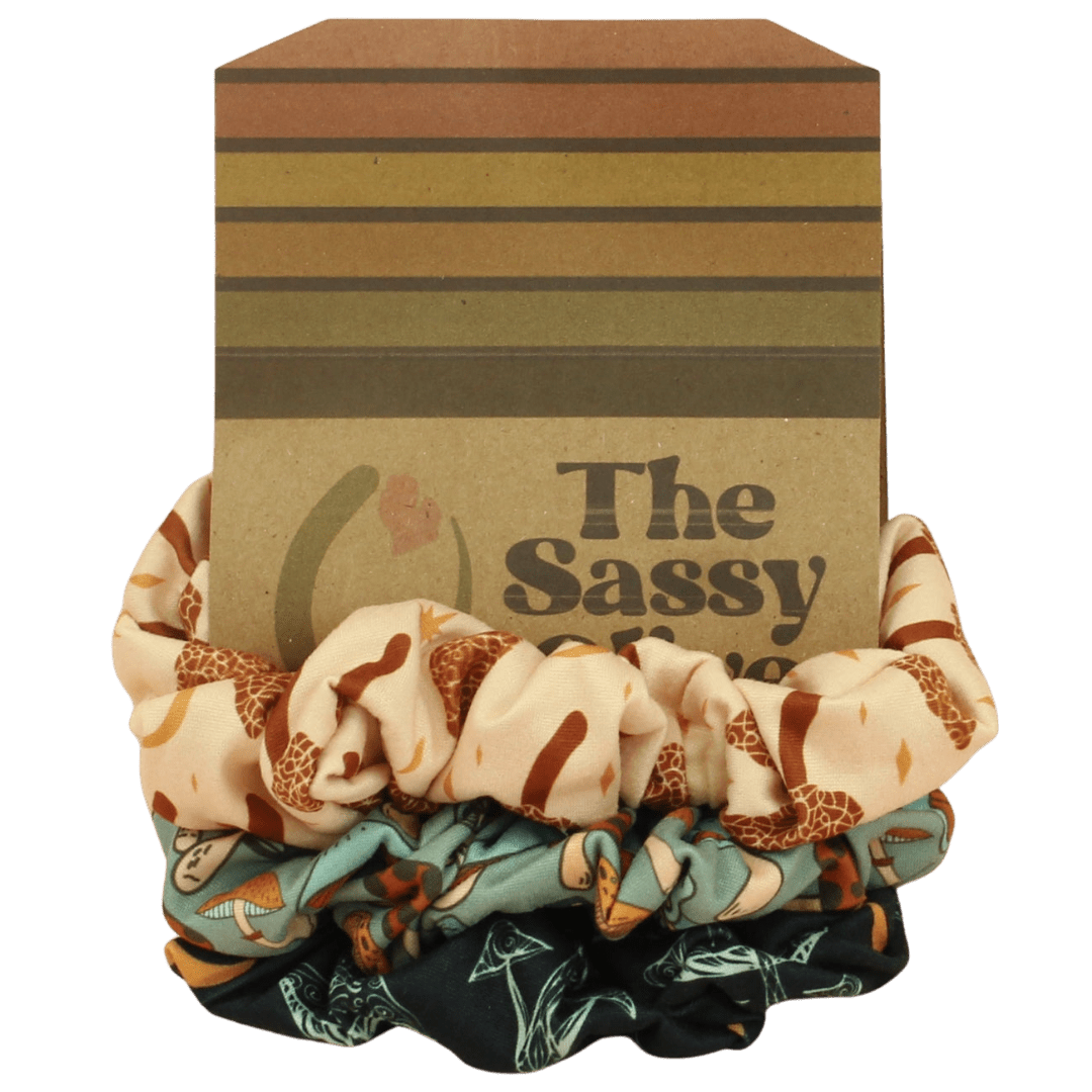 Mushroom Love Scrunchie Pack - The Sassy Olive