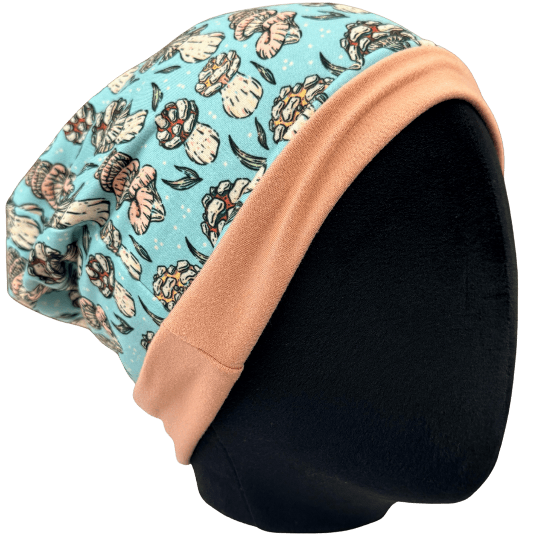 Mushrooms by CloudKBD Slouchy Beanie - The Sassy Olive