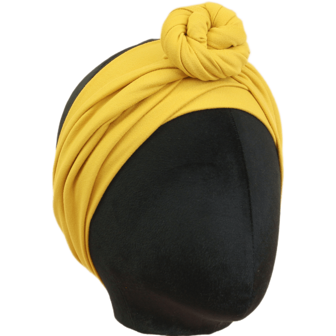Mustard Yellow Solid Wrap Headband - The Sassy Olive
