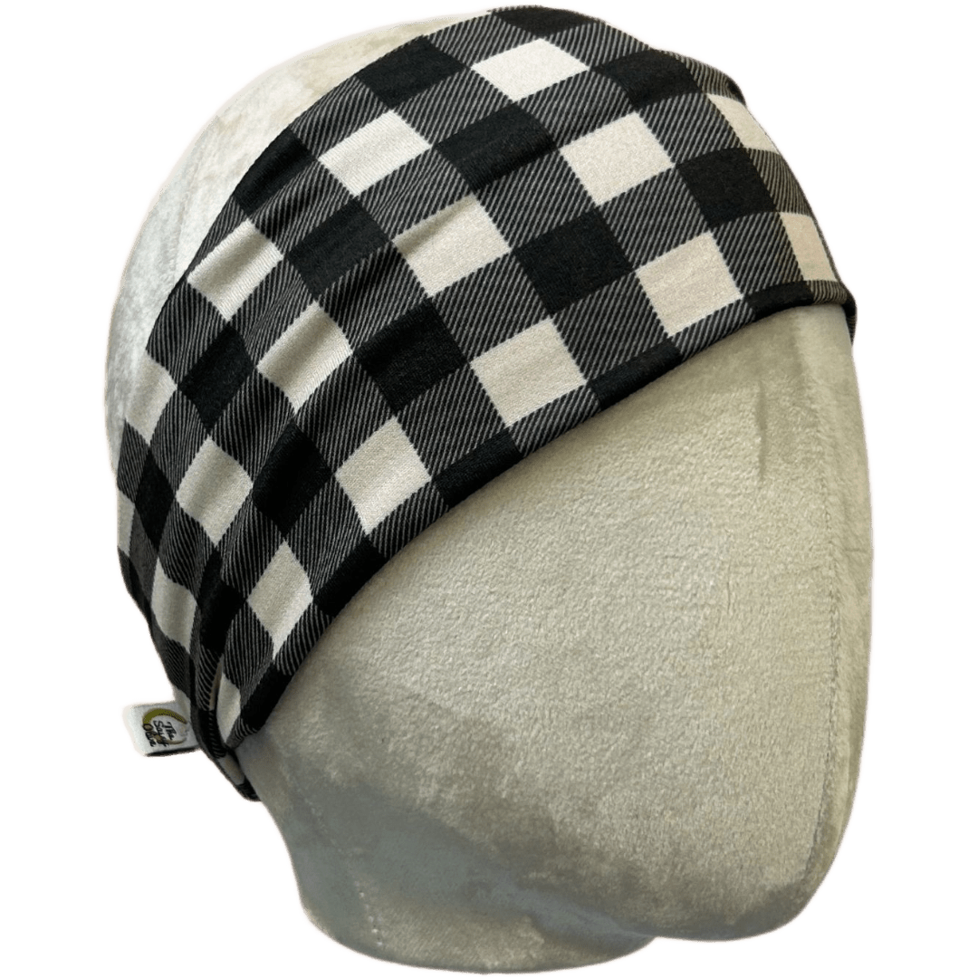 Natural Buffalo Plaid Stretch Headband - The Sassy Olive