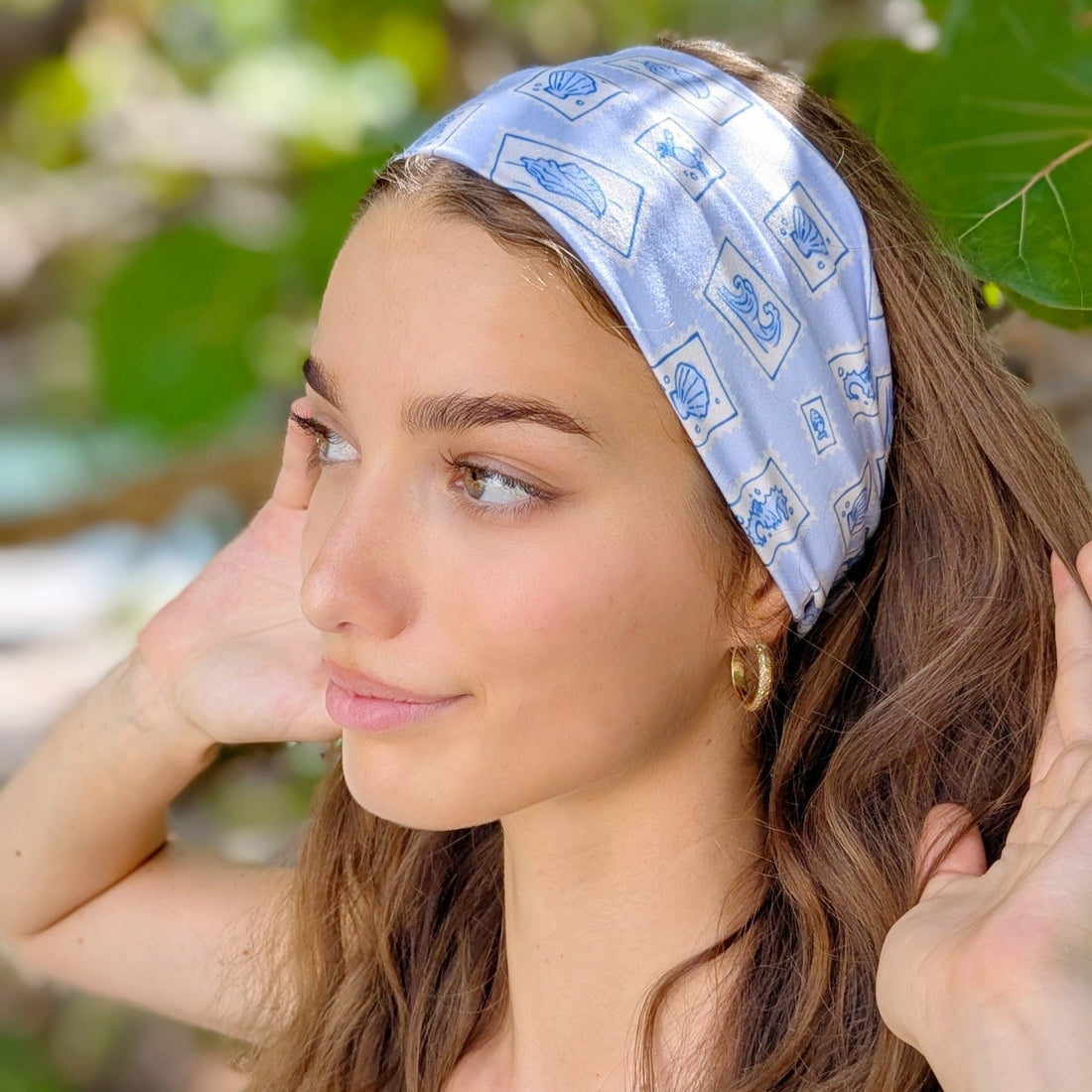 Nautical Stamps Stretch Headband - The Sassy Olive