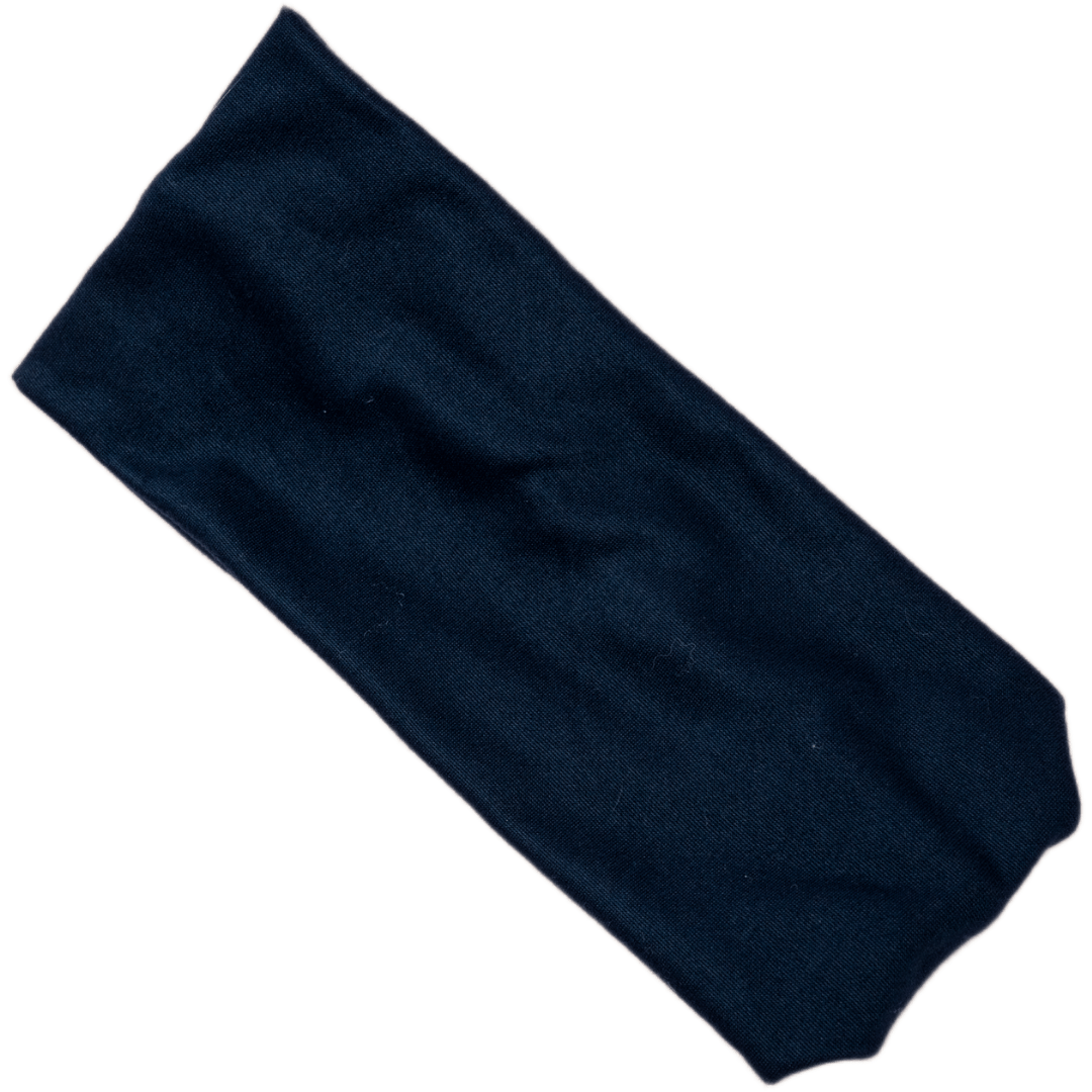 Navy Blue Solid Stretch Headband - The Sassy Olive