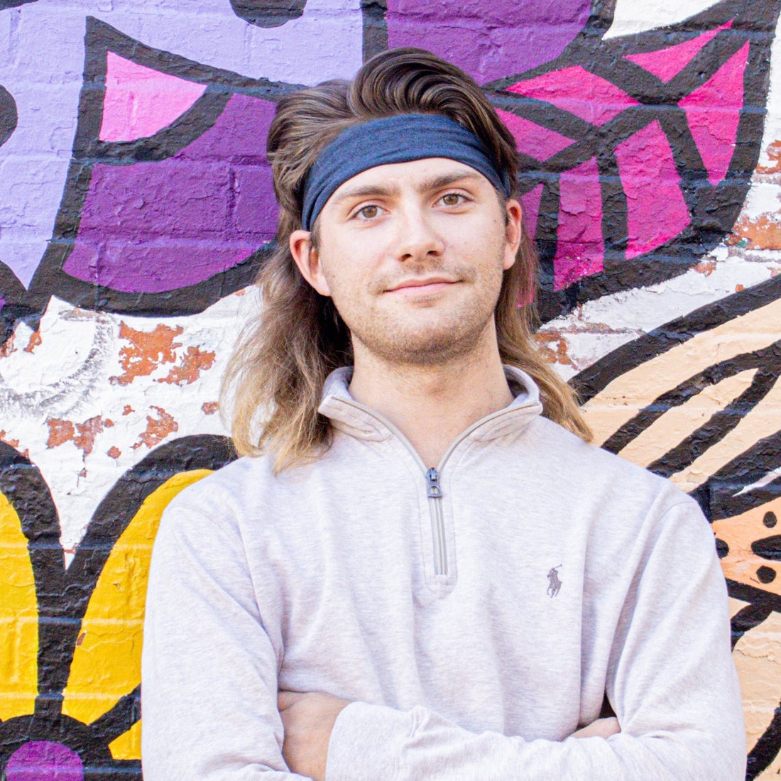 Navy Blue Solid Stretch Headband - The Sassy Olive