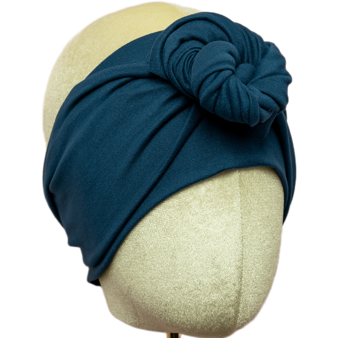Navy Blue Solid Wrap Headband - The Sassy Olive