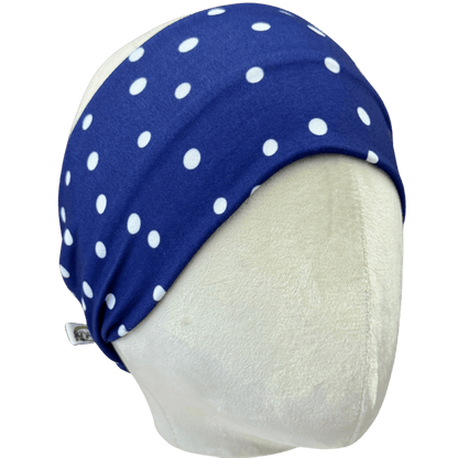 Navy Polka Dot Stretch Headband - The Sassy Olive