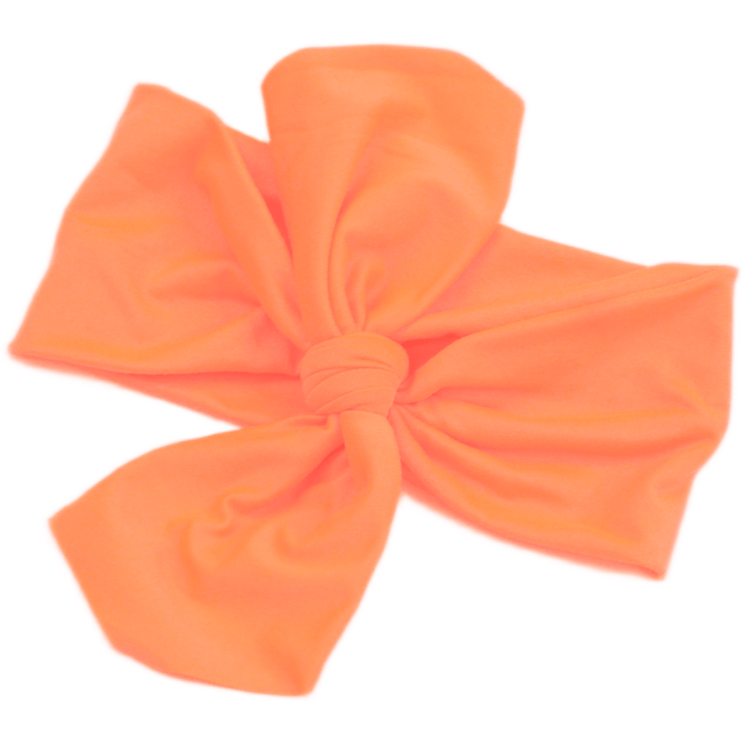 Neon Orange Solid Top Knot Headband - The Sassy Olive