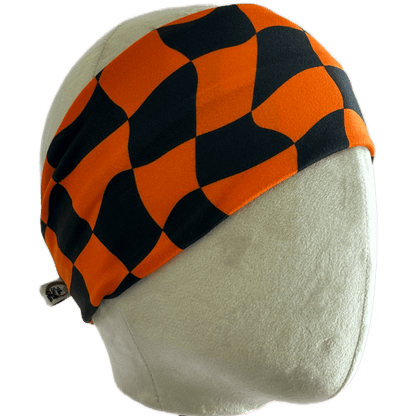 Orange and Black Check Stretch Headband - The Sassy Olive