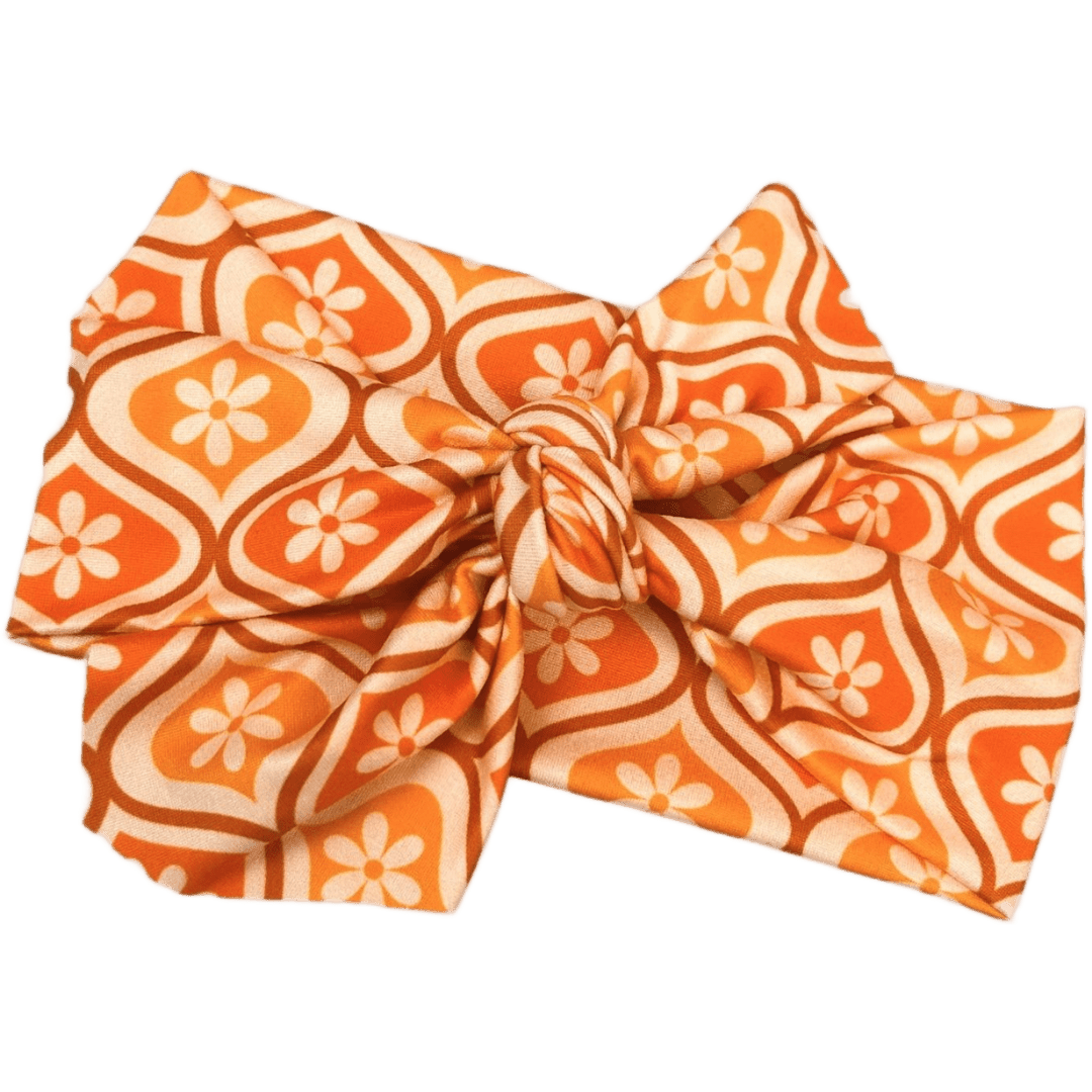 Orange Couch Top Knot Headband - The Sassy Olive