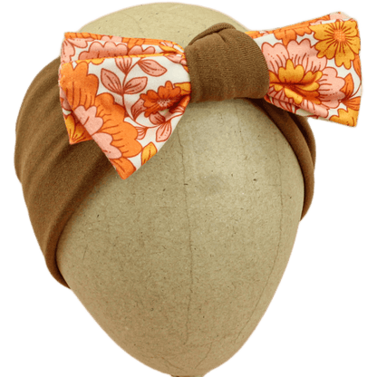 Orange Floral Baby Headband - The Sassy Olive
