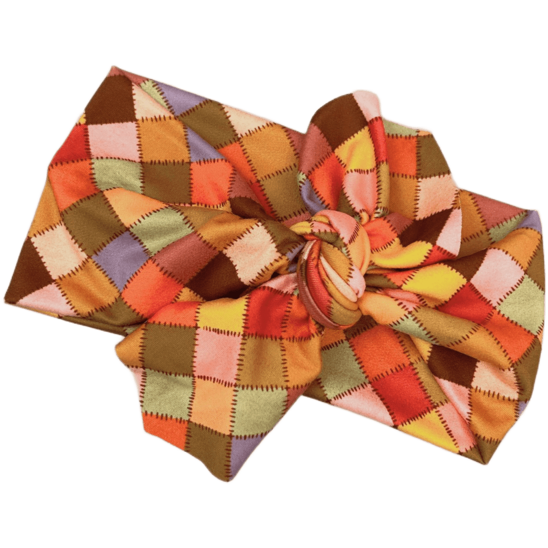 Patchwork Top Knot Headband - The Sassy Olive