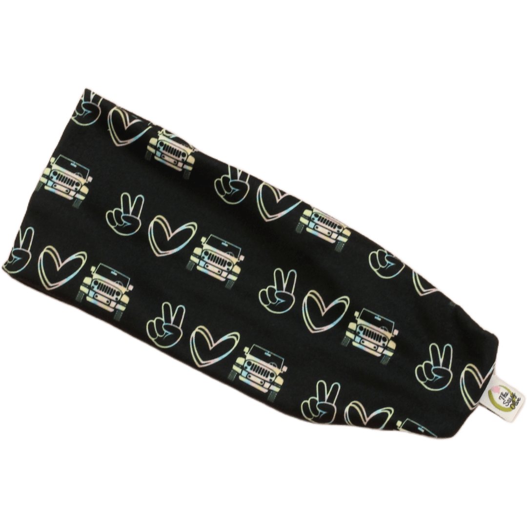 Peace Love Jeep Stretch Headband - The Sassy Olive