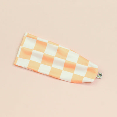 Peach Fuzz Checker Stretch Headband - The Sassy Olive