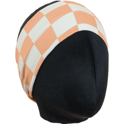 Peach Fuzz Checker Stretch Headband - The Sassy Olive