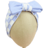 Periwinkle Checkered Baby Headband - The Sassy Olive