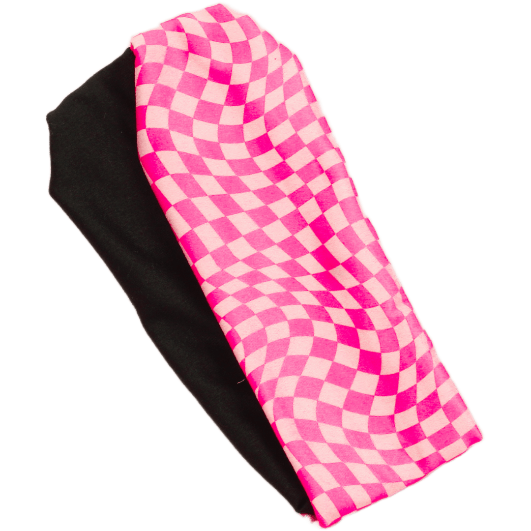 Pink Checkered Twist Headband - The Sassy Olive