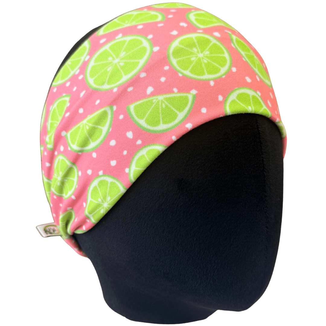Pink Polka Dot Limes Stretch Headband - The Sassy Olive