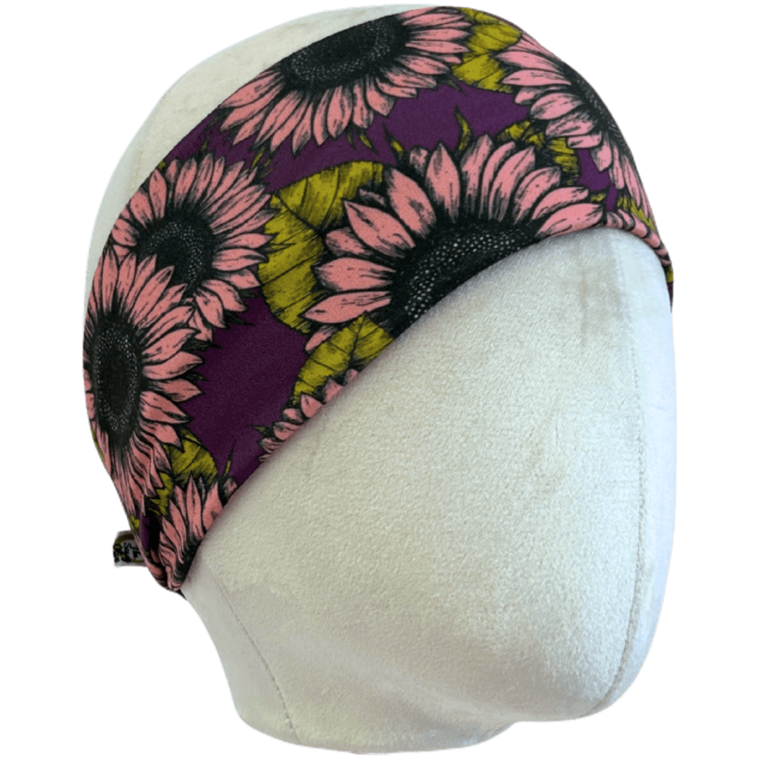 Pink Sunflower Stretch Headband - The Sassy Olive
