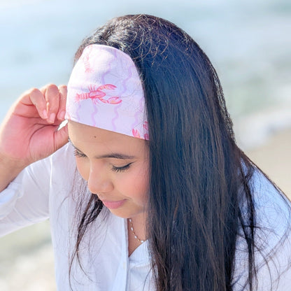 Pink Tide Lobster Stretch Headband - The Sassy Olive