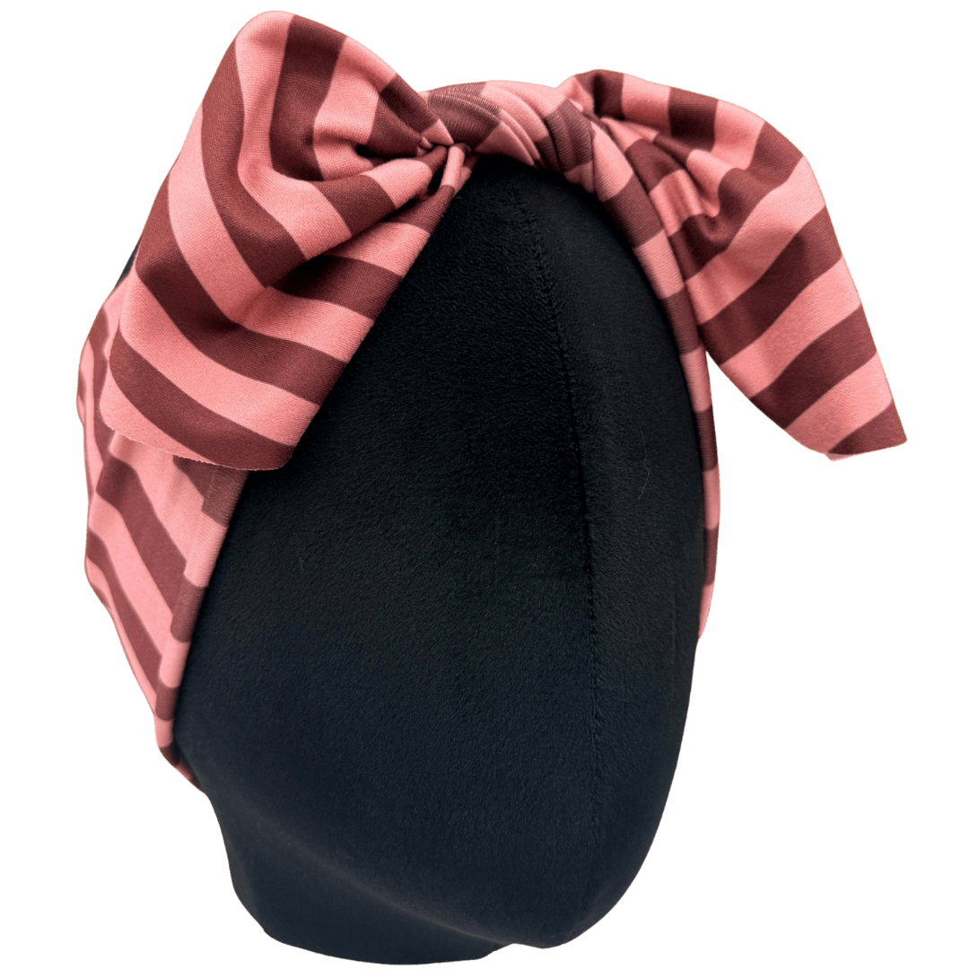 Plum Berry Stripes Top Knot Headband - The Sassy Olive