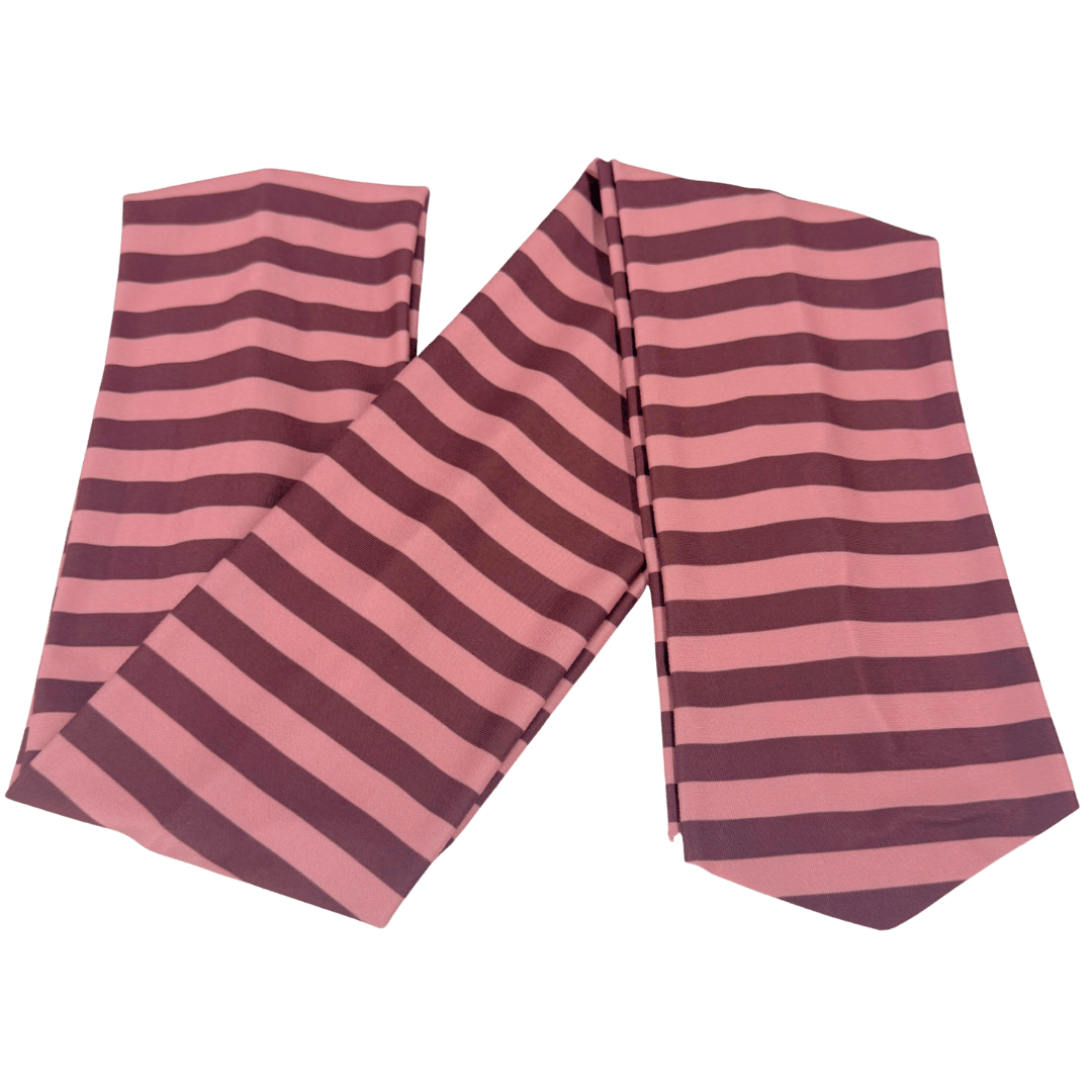 Plum Berry Stripes Wrap Headband - The Sassy Olive