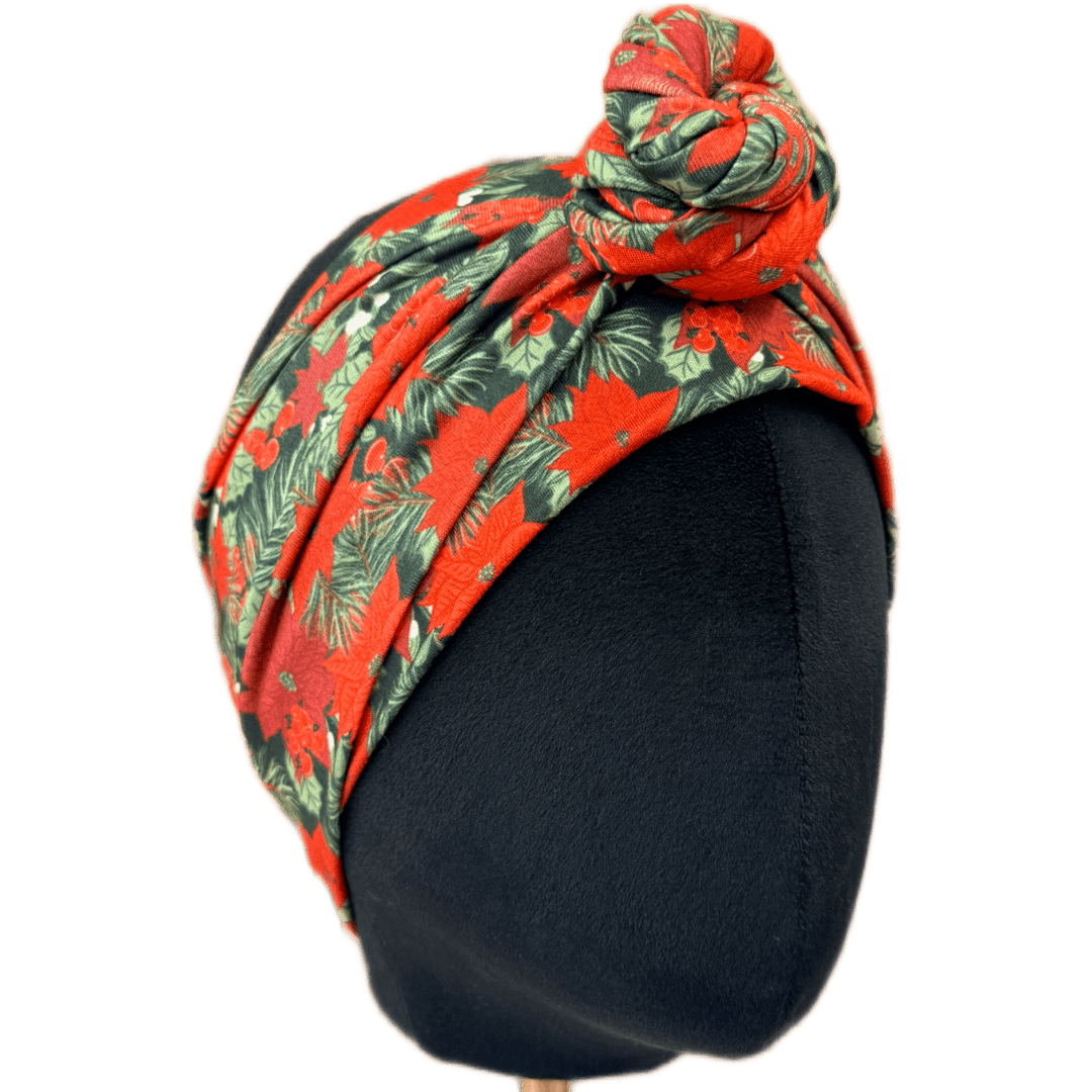 Poinsettia Garden Wrap Headband - The Sassy Olive