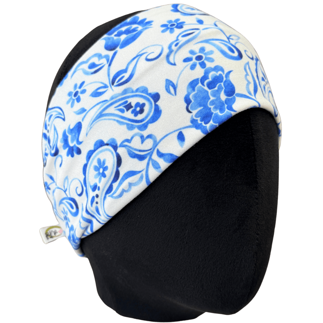 Porcelain Paisley Stretch Headband - The Sassy Olive