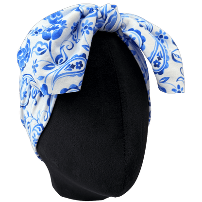 Porcelain Paisley Top Knot Headband - The Sassy Olive