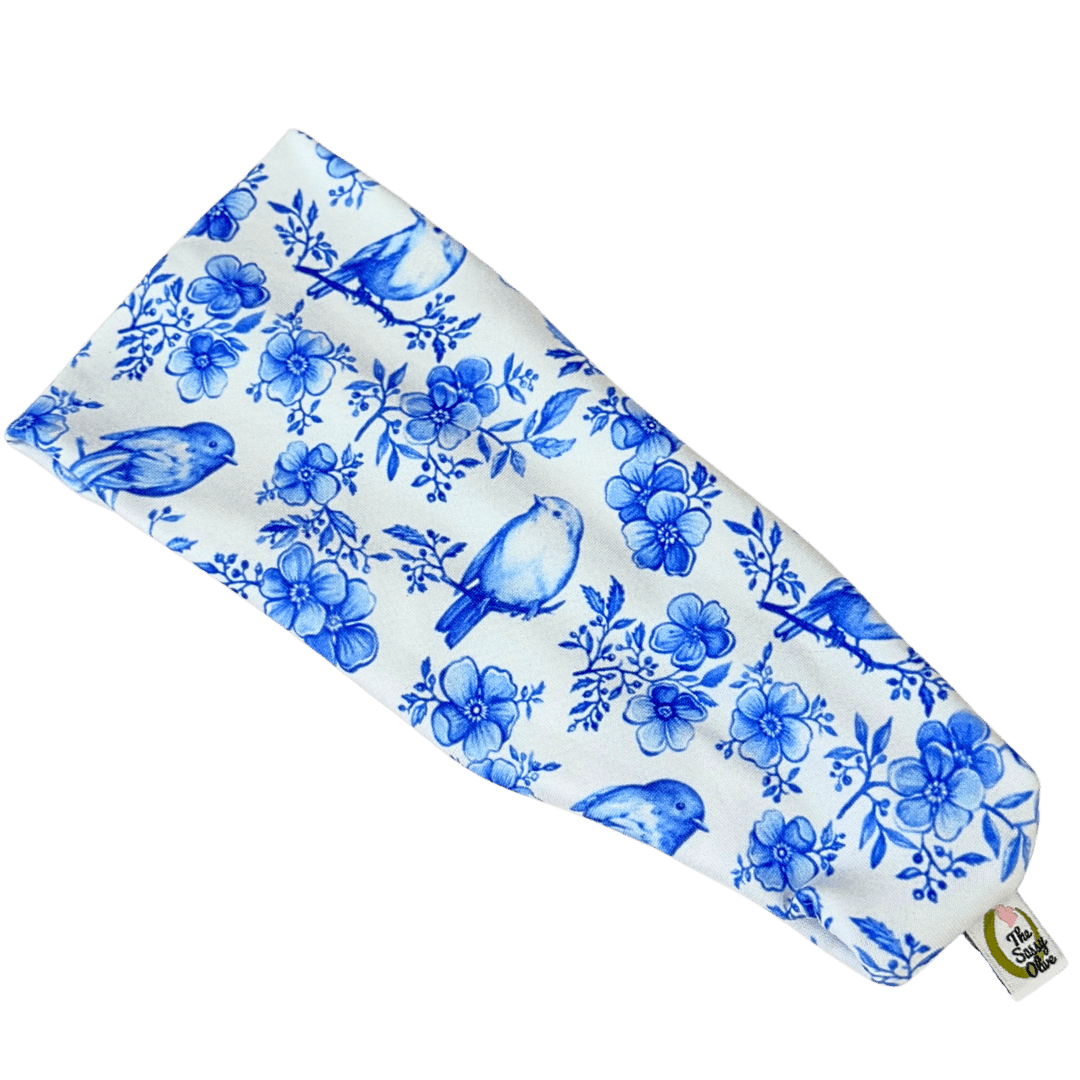 Porcelain Plate Robins Stretch Headband - The Sassy Olive
