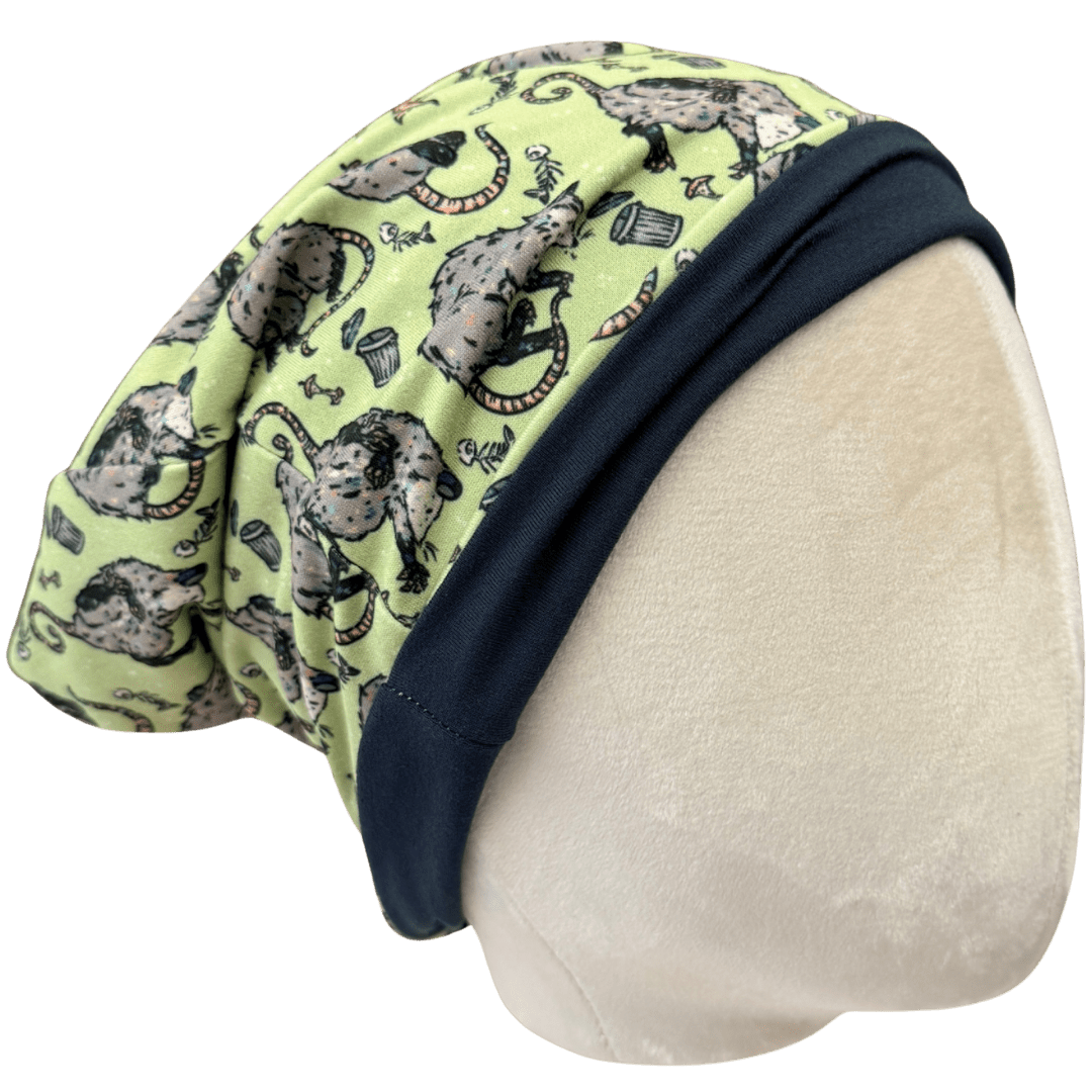 Possums by CloudKBD Slouchy Beanie - The Sassy Olive