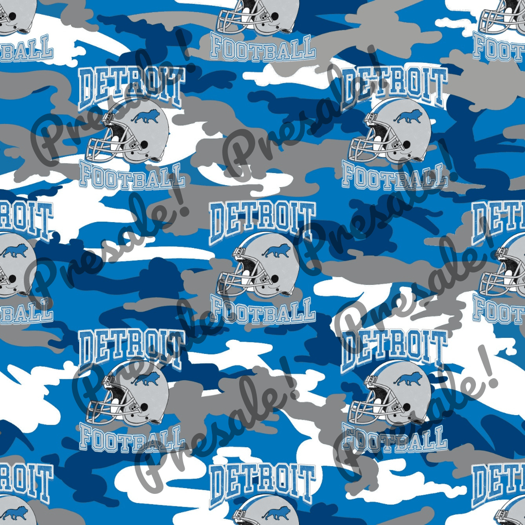 [PRE - SALE] Detroit Blue Camo Stretch Headband - The Sassy Olive