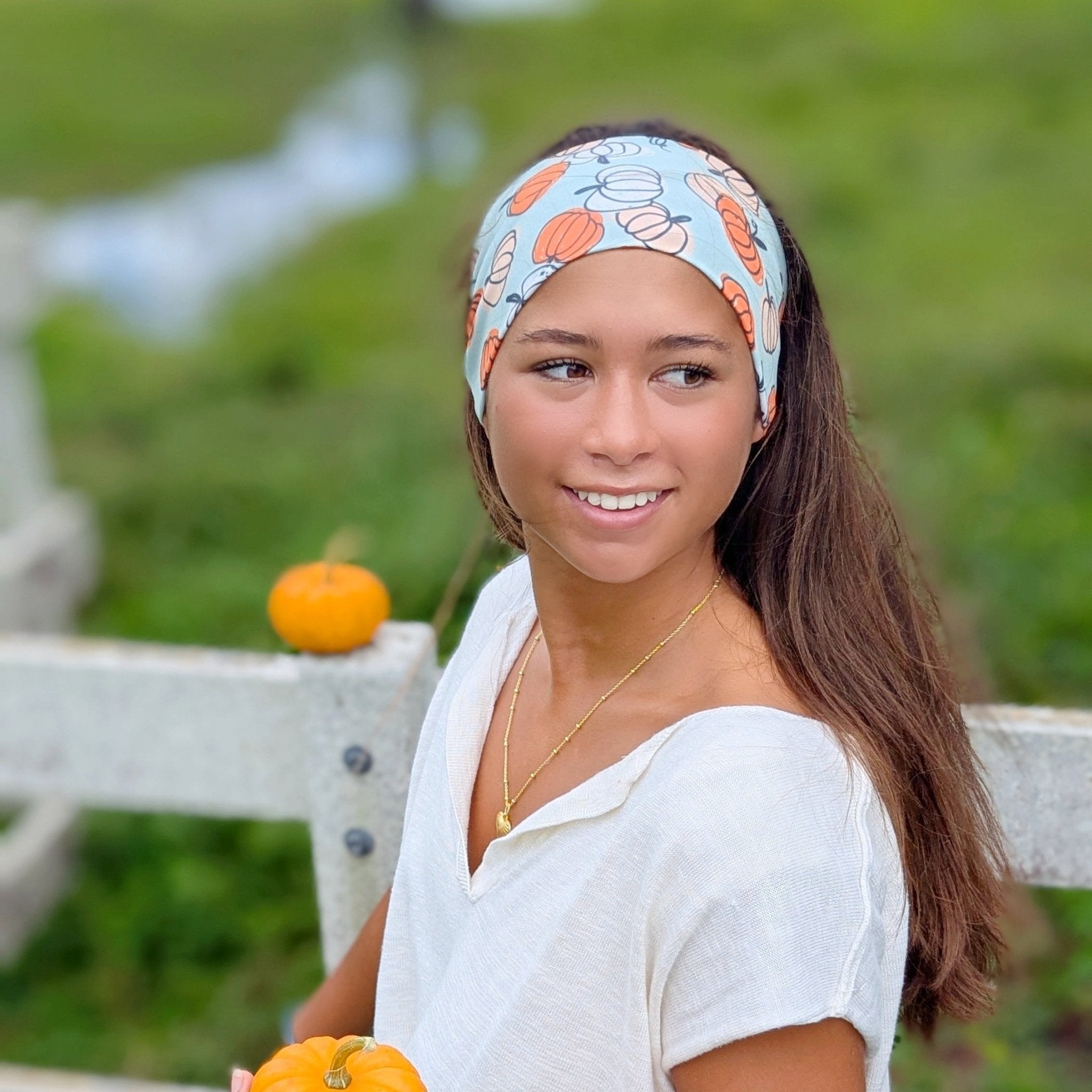 Pumpkin Toss Stretch Headband - The Sassy Olive