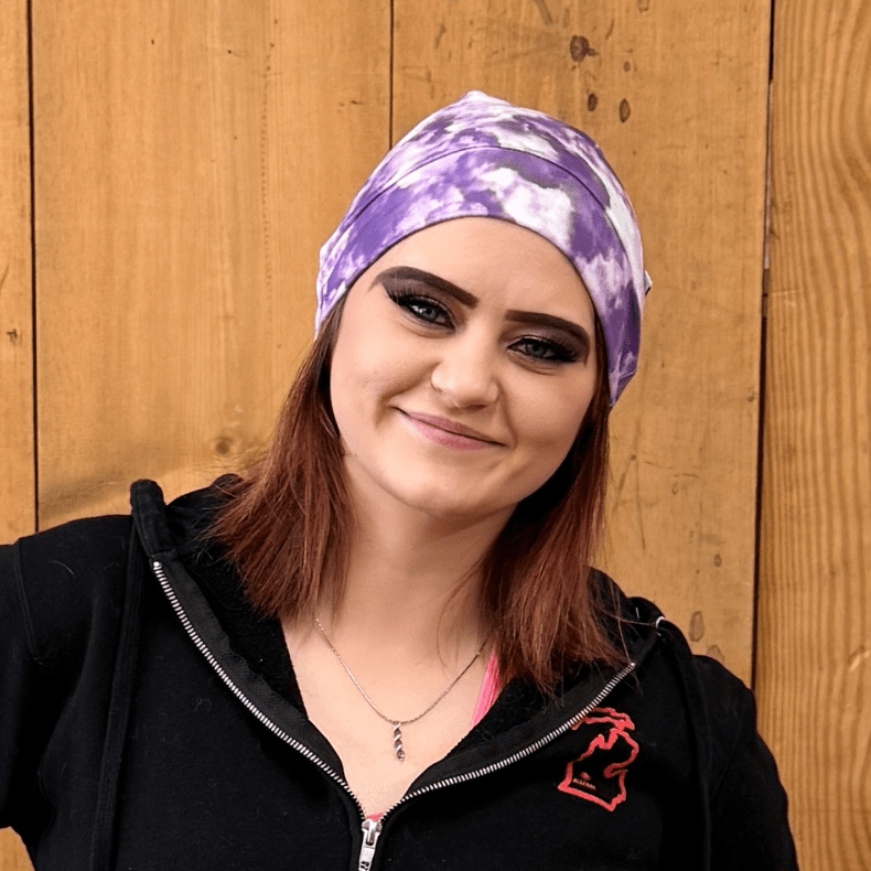 Purple + White Benzie Cap - The Sassy Olive